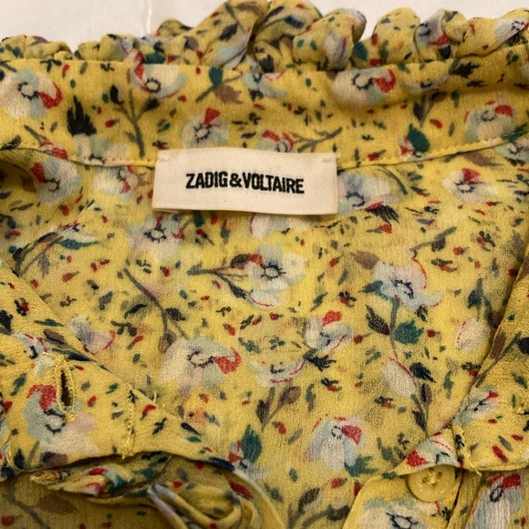 ZADIG & VOLTAIRE  Rebbie Anemone Dress Yellow Size S - Picture 5 of 8